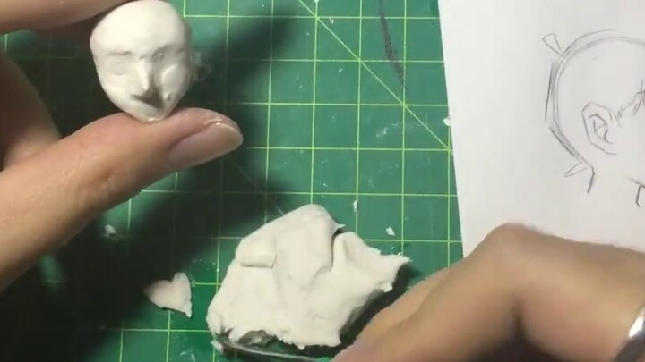 How to make a figurine head? Stone plastic clay figurine technology exchange experience sharing, rec