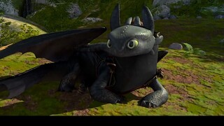 I was touched when I saw this. Toothless loves his master so much.