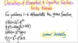 Lamar U: Derivatives of Exponential & Log Functions Practice Problems.