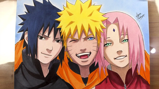 Team 7 NARUTUBRO - Anime Drawing