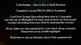 Colin Keeley Course How to Buy a Small Business download