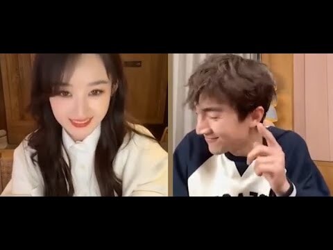 Why does Lin Gengxin become so shy when he makes eye contact with Zhao Liying?