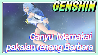 Ganyu Memakai pakaian renang Barbara