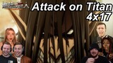 Attack on Titan 4x17 Reactions | Great Anime Reactors!!! | 【進撃の巨人】【海外の反応】