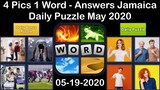 4 Pics 1 Word - Jamaica - 19 May 2020 - Daily Puzzle + Daily Bonus Puzzle - Answer - Walkthrough