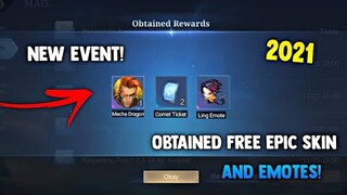 FREE EPIC SKIN AND EMOTES! OBTAINED FREE! USING VPN! NEW EVENT | MOBILE LEGENDS 2021