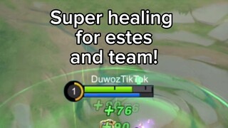 use Estes skill 1 & revitalise at once! Estes heals himself and teammates inside revitalise better