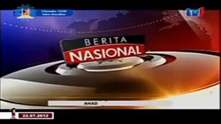 TV1 - OP Berita Nasional  (22 Julai 2012) (Terpotong)