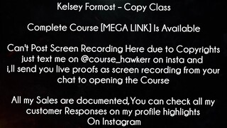 Kelsey Formost Course Copy Class Download