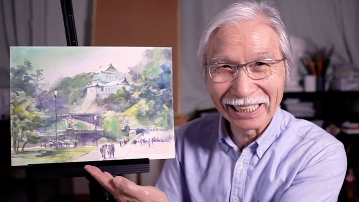 [Vẽ tranh] Tranh của ông Shibasaki - <Phong cảnh hoàng cung Nhật Bản>