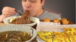 Thánh ăn hàn quốc mukbang ăn Mỳ Kiều Mạch Cay, Bánh Rán Thịt và Cơm Nắm Đậu Hũ #mukbang #asmr