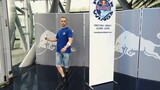 Winner of the Red Bull Paper Airplane Competition, flying a 53m