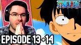 LUFFY VS KURO!! | One Piece Episode 13 & 14 REACTION | Anime Reaction
