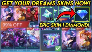 ALLSTAR PROMO DIAMOND ACTIVATED! BUY EPIC LIMITED SKIN 1 DIAMOND | FREE SKIN EVENT!! - MLBB