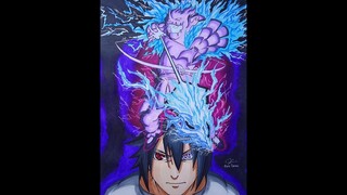 Drawing Sasuke Susaano Mode Indra's Arrow!