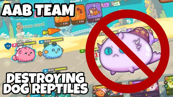 Destroying the DOG REPTILES Using DOUBLE ANEMONE | Axie Infinity Gameplay