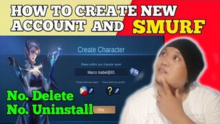 Paano gumawa ng new account and Smurf account sa mobile legends step by step