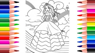 ระบายสีบาร์บี้แสนสวย | Coloring book Barbie