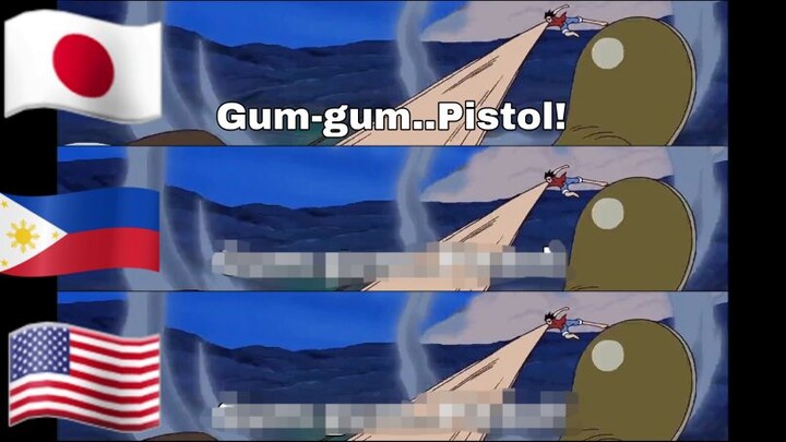 Gumo-Gumo pistol in 3 languages(Original vs English vs Tagalog)