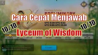 Cara Cepat Menjawab Lyceum of Wisdom! Jangan Sia-Siakan Reward Harianmu! Rise of Kingdoms Indonesia