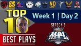 Top10 PLAYS MPL  S3 Week1day 2 , PHEWW With the shots boy!!