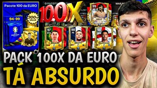 ABSURDO DMS🔥🤩 NOVO PACK 100x CARTAS DA EURO E 10mil FC POINTS GASTOS😱 FC MOBILE 24