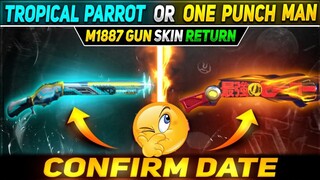 One Punch Man Vs Tropical Parrot M1887 Gun Skin Return in Free Fire | Free Fire Max Update