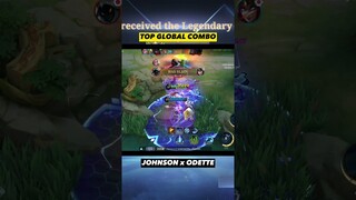 TOP GLOBAL JOHNSON ODETTE COMBO (100% BROKEN) #mlbb #shorts