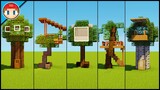 5 Minecraft Tree Houses! - Easy Tutorial (You Can Build Too!)
