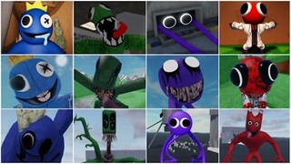 Roblox Rainbow Friends vs Nightmare Hungry Friends vs Custom V2 Jumpscares