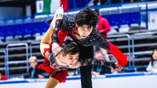 【24-25JGP②】闪耀新秀张轩绮/丰闻强顶住压力夺得冠军(91.41) 青年组大奖赛捷克站双人自由滑 花样滑冰