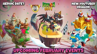 ALL of FEBRUARY EVENTS IN DRAGON CITY 2022 (New YouTuber & Heroic Dragon)