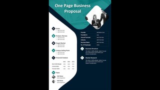 One Page Business Proposal PowerPoint Presentation Slide | Kridha Graphics