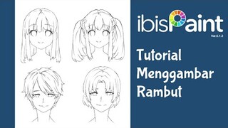 Tutorial Cara Menggambar Rambut anime Laki - laki dan perempuan ( Tampak Depan )