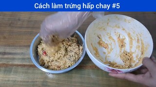 Cách làm trứng hấp chay p5