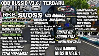 UPDATE OBB BUSSID V3.6.1 SOUND HINO RK8 SUOSS | GRAFIK HD FULL MARKAS | BUS SIMULATOR INDONESIA