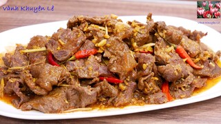 BÒ KHO Nấu nhanh cấp tốc, Bí quyết THỊT BÒ KHO SẢ ỚT/Bò Xào Sả Ớt mềm ngon không bị dai, Vanh Khuyen