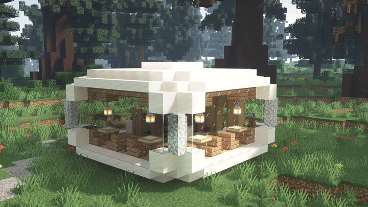 【Minecraft】Teach you to make a super simple forest restaurant! !