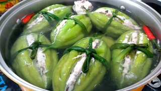 Cách nấu canh Khổ Qua nhồi thịt nước trong và không đắng của Hồng Thanh Food