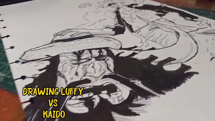 Drawing luffy vs kaido
