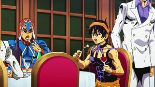 หนึ่งในไม่กี่การต่อสู้แบบกลุ่มใน JOJO