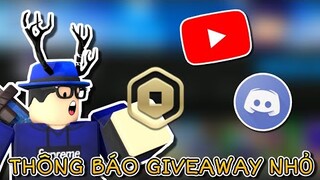 Thông báo TRƯỚC Giveaway NHỎ tặng ROBUX nhân dịp 500 SUBSCRIBES