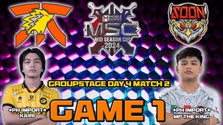 FNATIC ONIC VS.SEE YOU SOON [FULLGAME 1] MSC 2024 DAY 4 MATCH 2