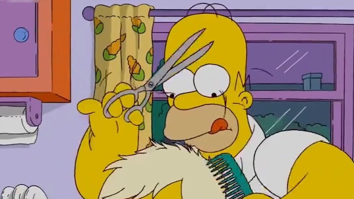 [Shrimp Says: The Simpsons] Homer menjadi penata rambut jenius, tapi dia sangat kesakitan