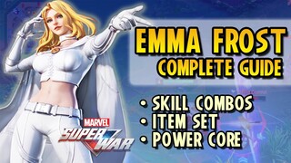 EMMA FROST COMPLETE GUIDE: Skill Combos, Item Set, & Power Core | MARVEL Super War