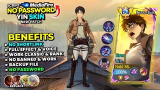 NEW!! Script Skin Yin Eren Attack on Titan No Password Mediafire | Full Effect & Voice - New Patch