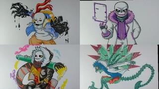 5 AMAZING  Drawing speed SANS  vẽ Siêu Tốc Sans cực Ngầu