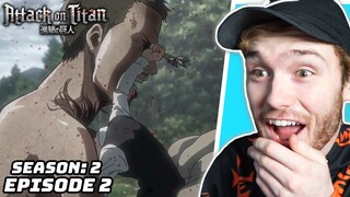 SASHA VS THE SMALL TITAN!! Attack on Titan Ep.2 (Season 2) REACTION