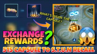 Exchage 515 CAPSULE TO S.T.U.N RECALL? BRODY S.T.U.N GIVEAWAY YSS GAMEPLAY| MLBB