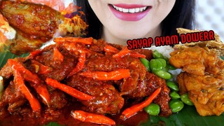 ASMR SAYAP AYAM PEDAS DOWER, PETE, GORENGAN | EATING SOUNDS